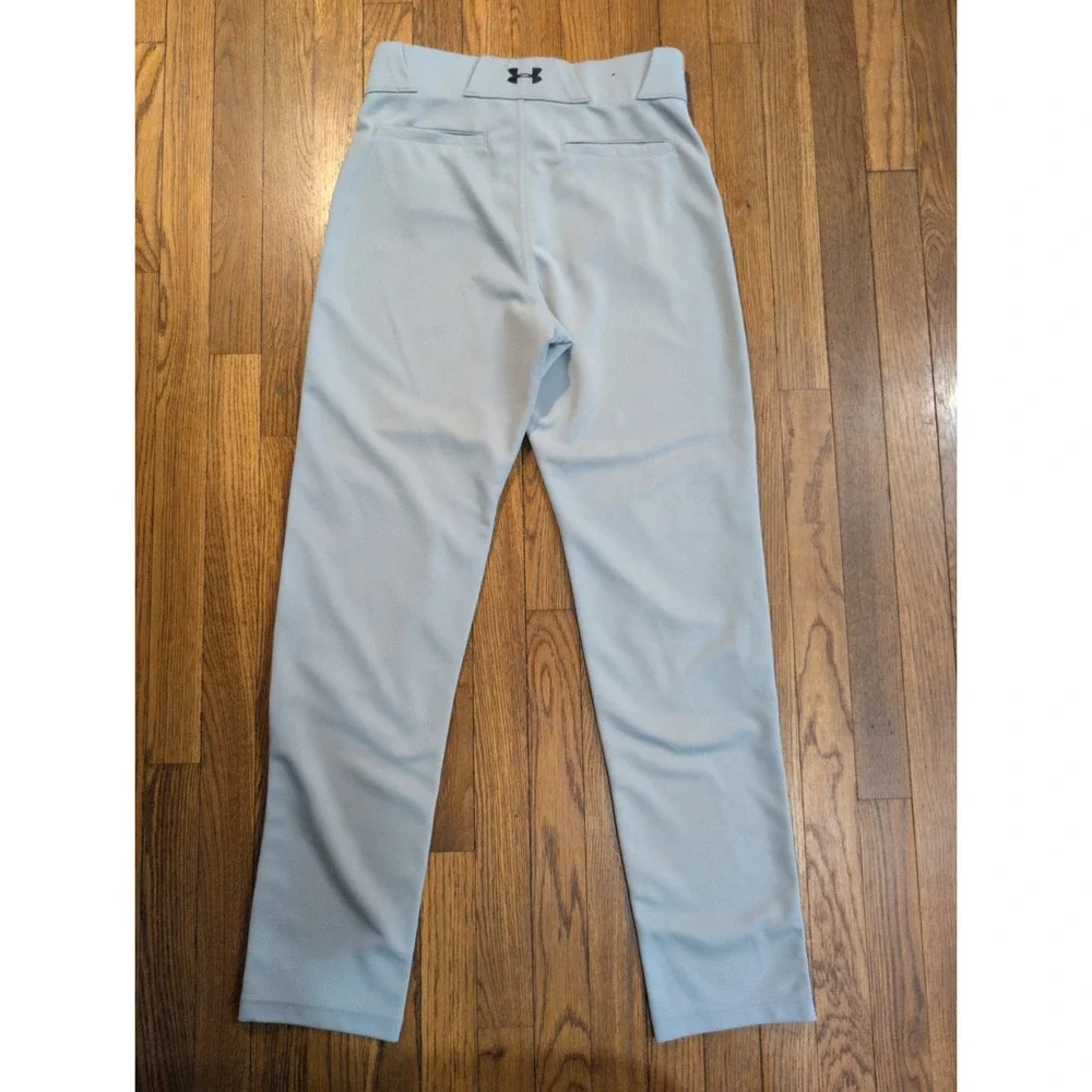 Under Armour Mens Small‎ Gray Piped Baseball Pants Gripper Waistband Loose Fit